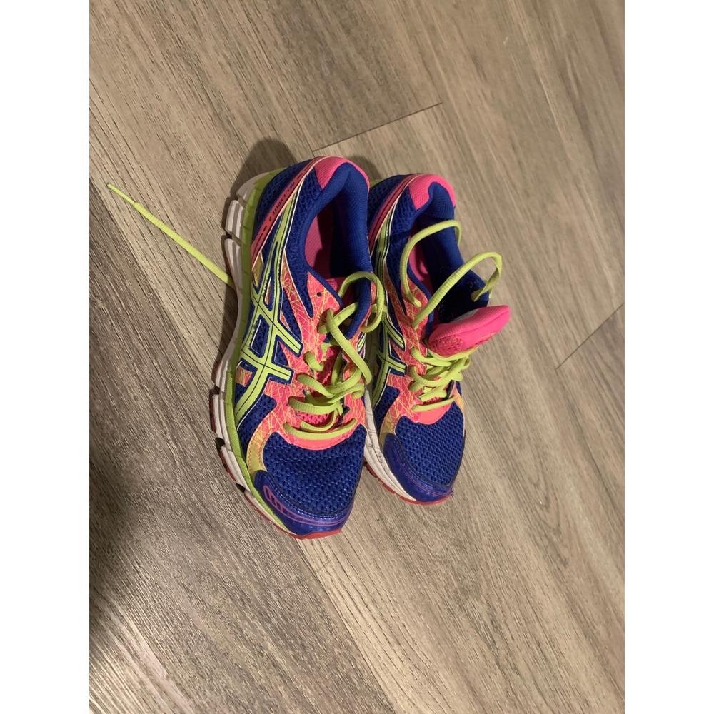 Asics Gel-Excite 2 Womens Running Shoes Blue Pink Lime T473N US 8